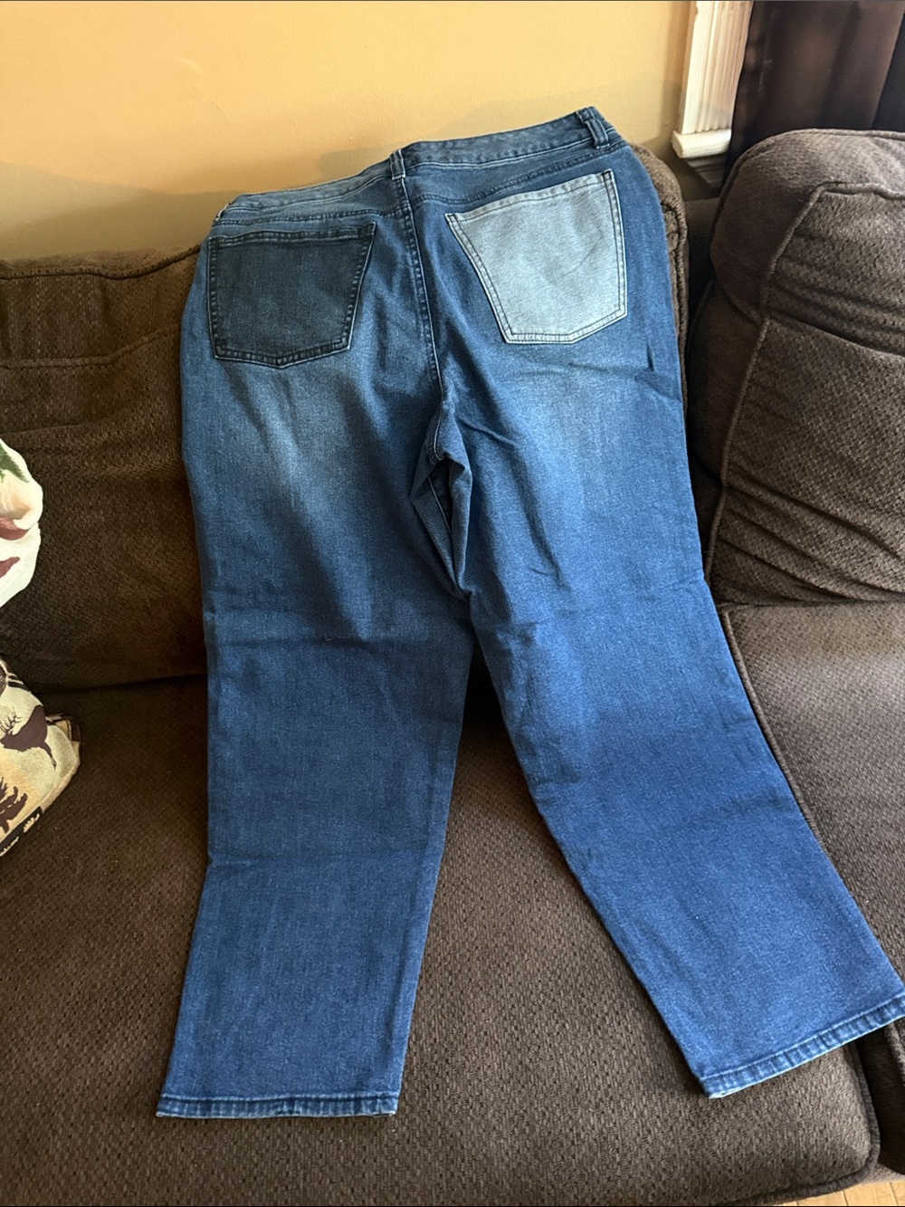 Style & Co. Patchwork Straight-Leg Jeans in Blue Tones - Picture 2 of 2